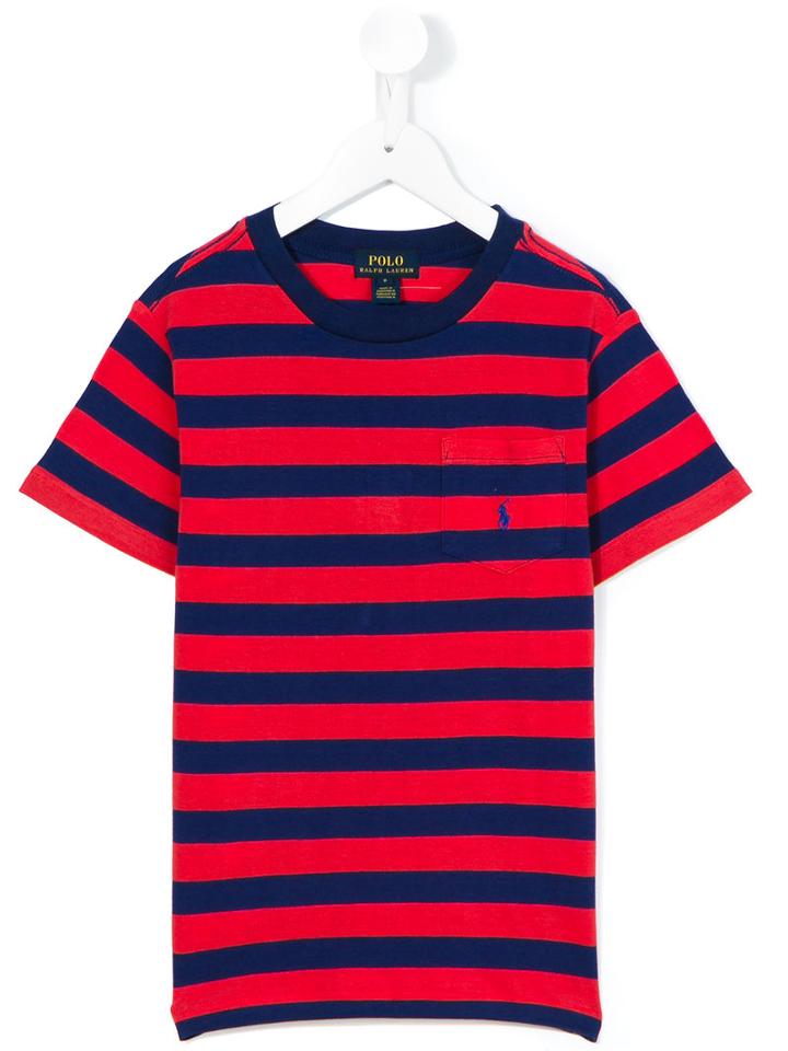 Ralph Lauren Kids - Striped Pocket T-shirt - Kids - Cotton - 10 Yrs, Blue