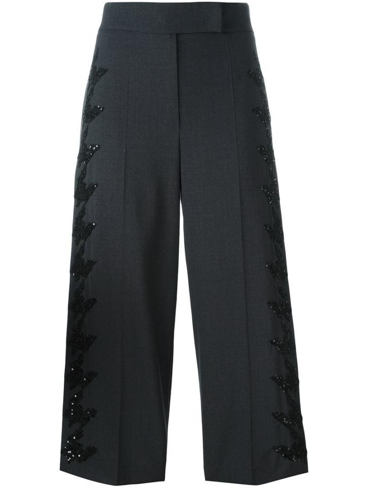 Brunello Cucinelli Cropped Trousers, Women's, Size: 42, Grey, Polyamide/polyester/spandex/elastane/virgin Wool