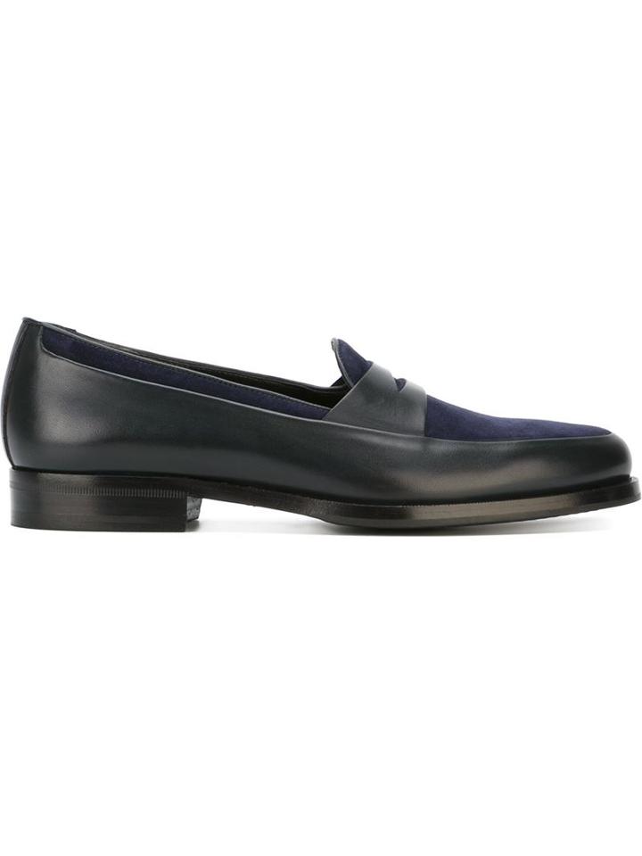 Mr. Hare Penny Wilde Loafers, Men's, Size: 10, Blue, Calf Leather/calf Suede/leather/rubber