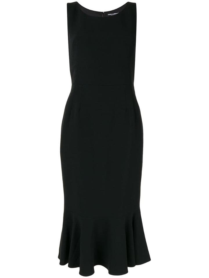 Dolce & Gabbana Fishtail Sleeveless Dress - Black