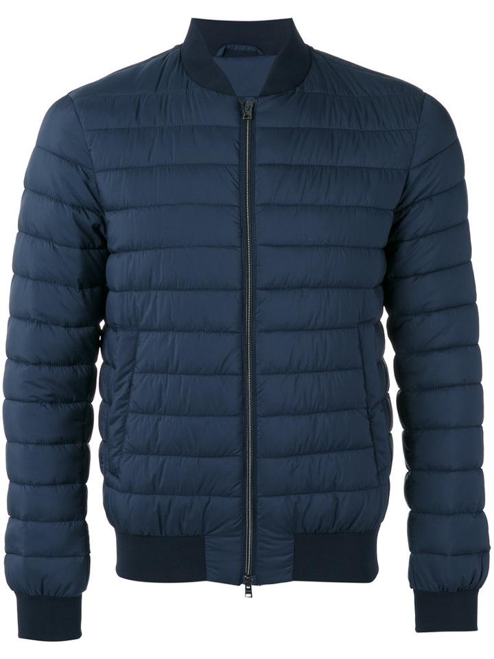 Herno Padded Jacket, Men's, Size: 54, Blue, Polyamide/polyester/polyurethane