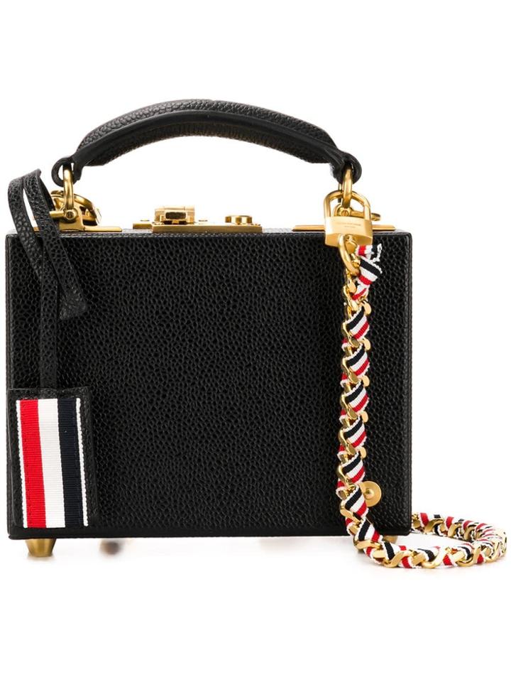 Thom Browne Leather Micro Attaché Case - Black