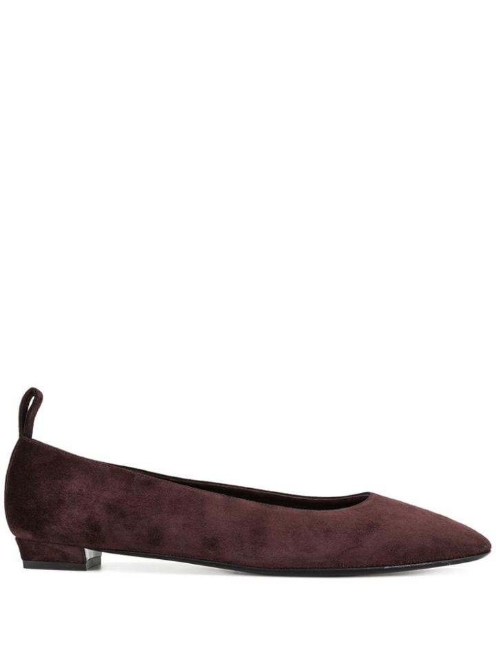 The Row Low Heel Ballerina Shoes - Brown