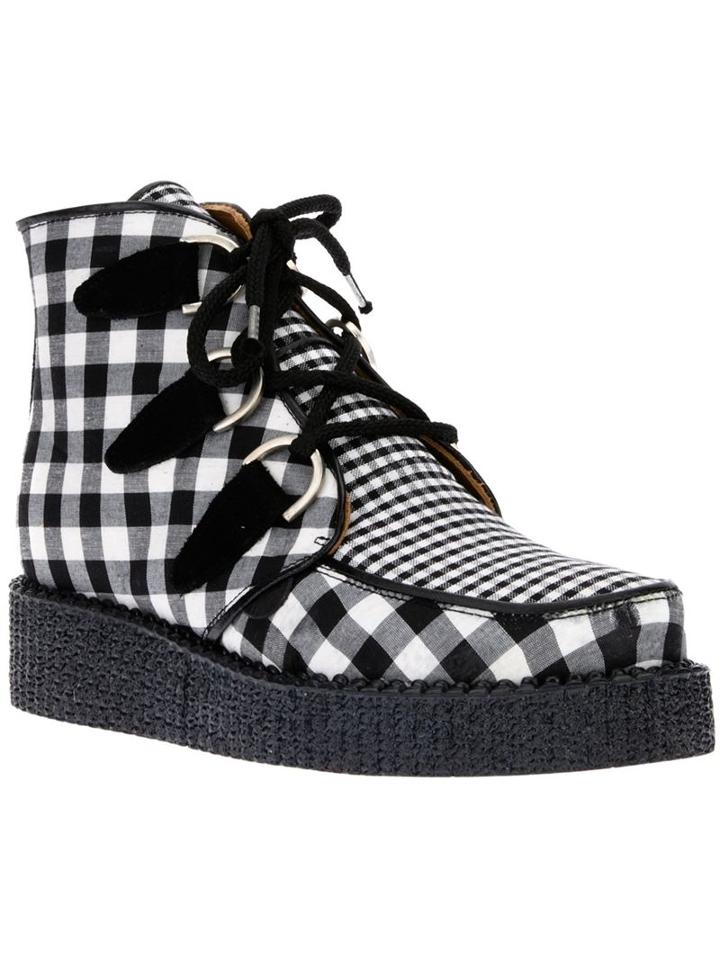 B Store X Underground Gingham Creeper Boots