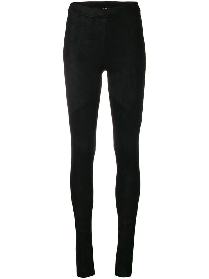 Isabel Benenato Leather Leggings - Black