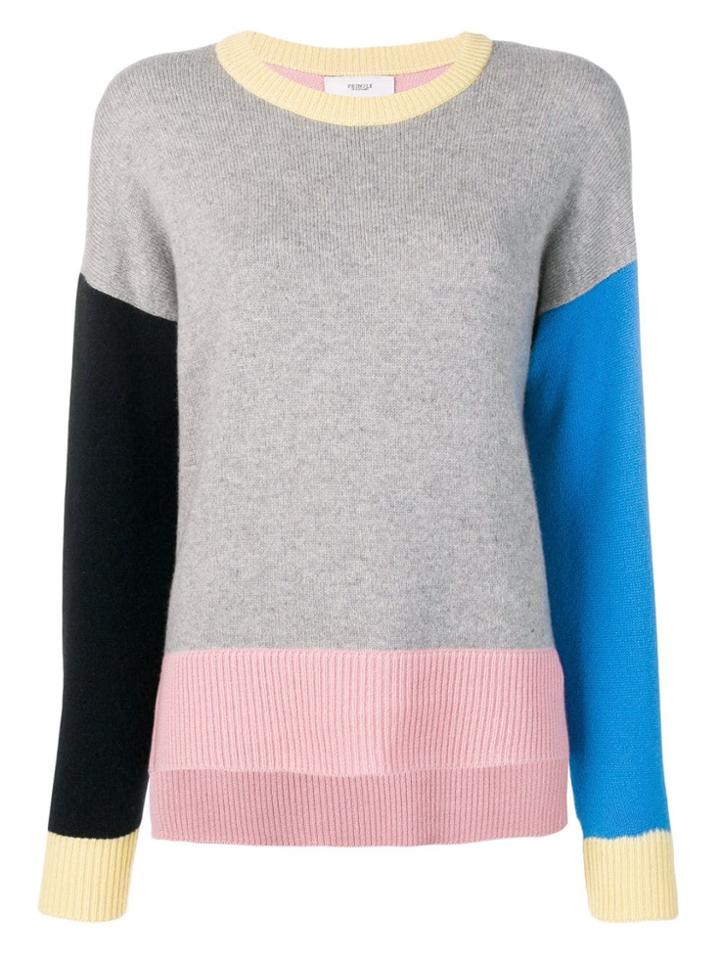 Pringle Of Scotland Colour Block Cashmere Jumper - Grey