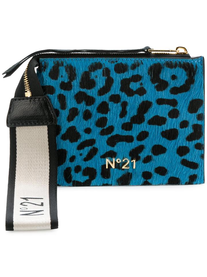 No21 Leopard Print Purse - Blue