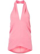 Theory Halterneck Top - Pink