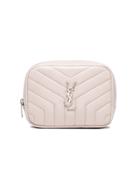 Saint Laurent Beige Loulou Monogram Square Quilted Leather Cosmetics