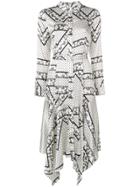 Ganni Handkerchief Hem Shirt Dress - White