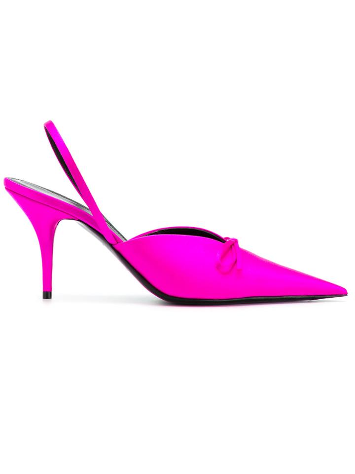 Balenciaga Knife Slingback Mules - Pink & Purple
