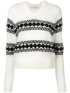 Philosophy Di Lorenzo Serafini Geometric Striped Jumper - White