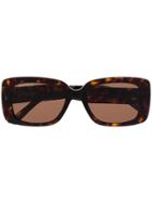 Balenciaga Eyewear Square Sunglasses - Brown