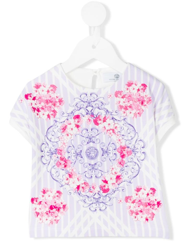 Young Versace - Printed T-shirt - Kids - Cotton/elastodiene - 12 Mth, White