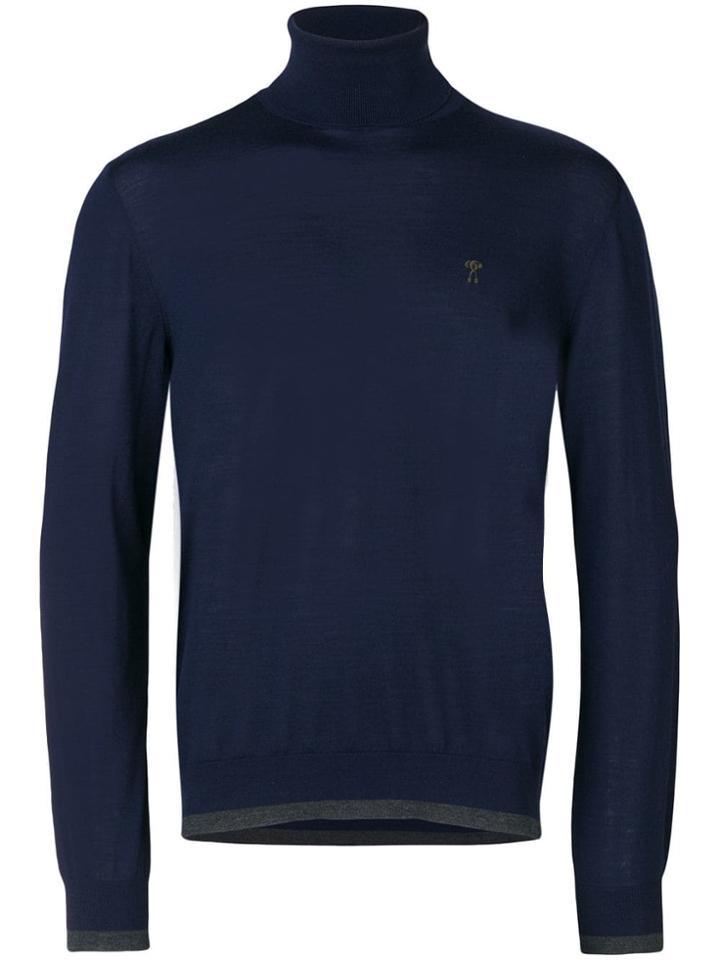 Moschino Contrast-trim Jumper - Blue