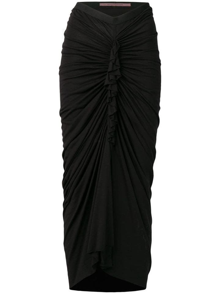 Rick Owens Lilies Wrap Style Front Dress - Black