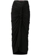 Rick Owens Lilies Wrap Style Front Dress - Black