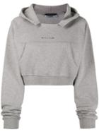 Alix Cropped Raglan Hoodie - Grey