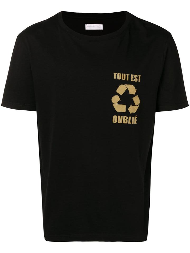 Faith Connexion Chest Print T-shirt - Black