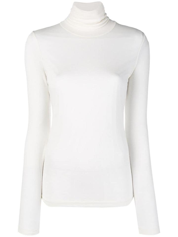 Stefano Mortari Fitted Turtle Neck Jumper - White