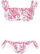 Mc2 Saint Barth Coral Print Bikini - White
