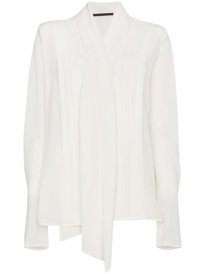 Haider Ackermann Silk Tie Neck Top - Nude & Neutrals