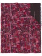 Salvatore Ferragamo - Church Print Scarf - Men - Silk/cashmere/wool - One Size, Pink/purple, Silk/cashmere/wool