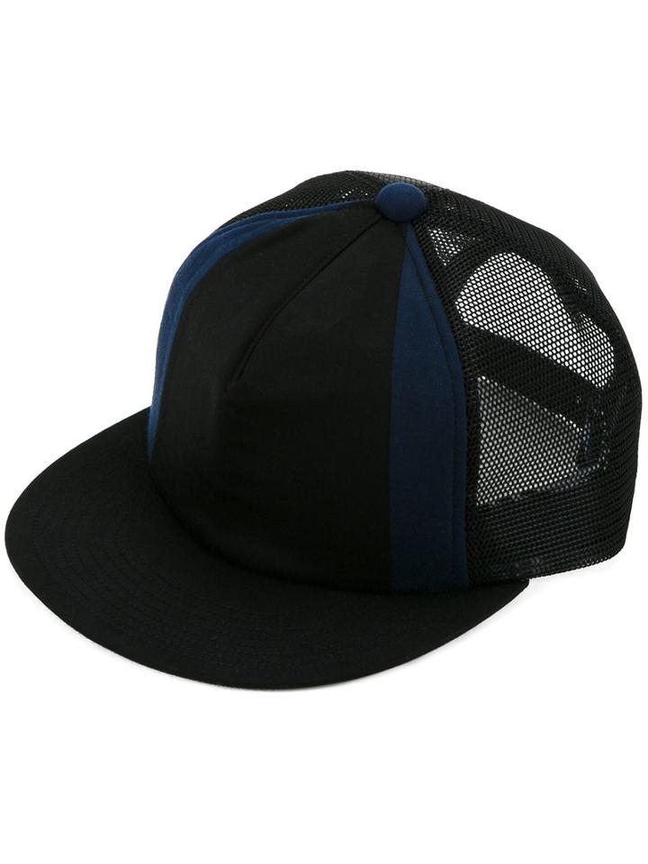 Facetasm - Panelled Cap - Men - Nylon/rexcell - One Size, Black, Nylon/rexcell