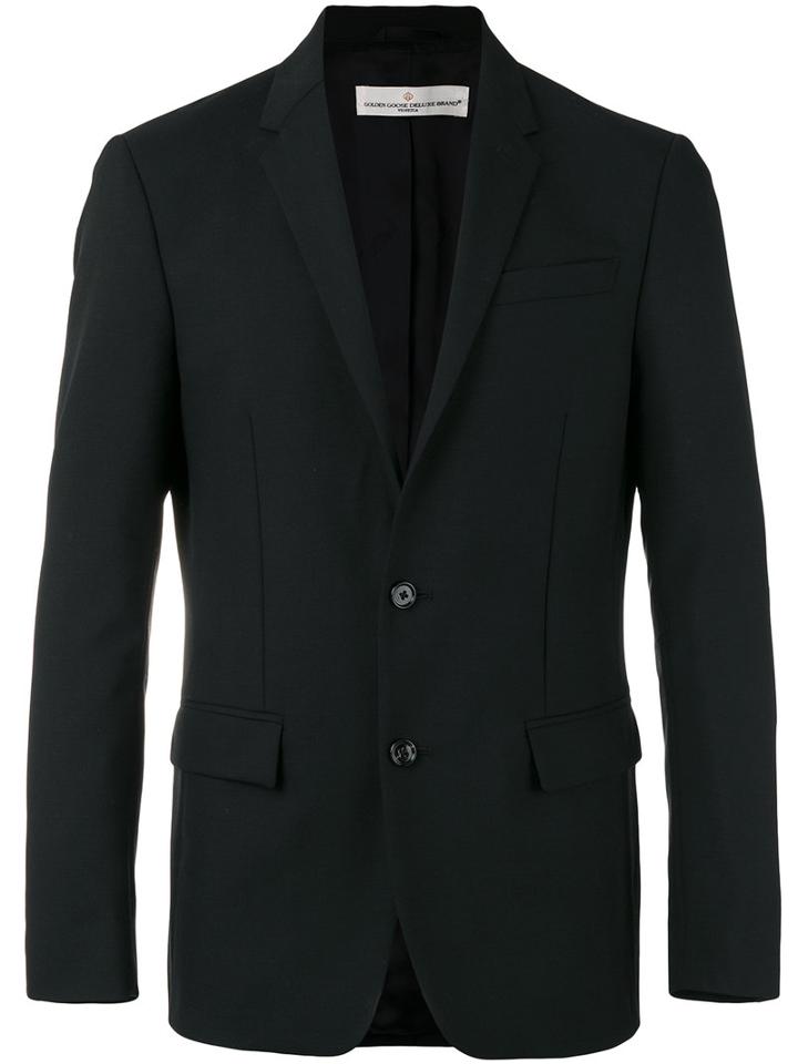 Golden Goose Deluxe Brand - Single Breasted Blazer - Men - Cupro/viscose/mohair/wool - L, Black, Cupro/viscose/mohair/wool