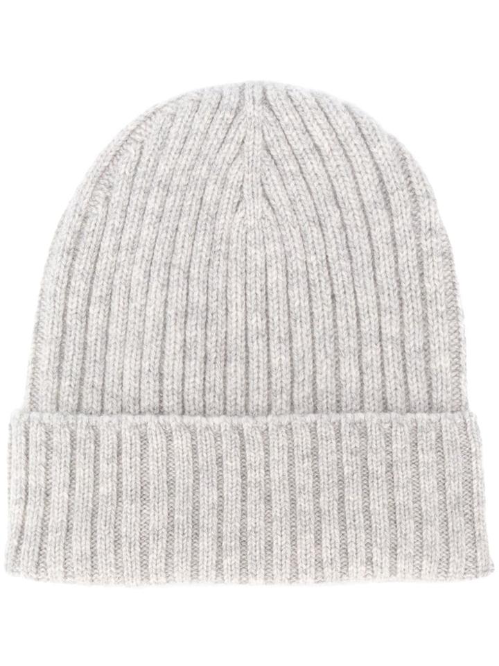 Dell'oglio Intarsia Knit Hat - Grey