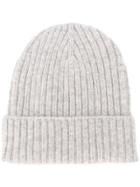 Dell'oglio Intarsia Knit Hat - Grey
