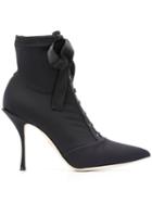 Dolce & Gabbana Lori Stretch Jersey Ankle Boots - Black