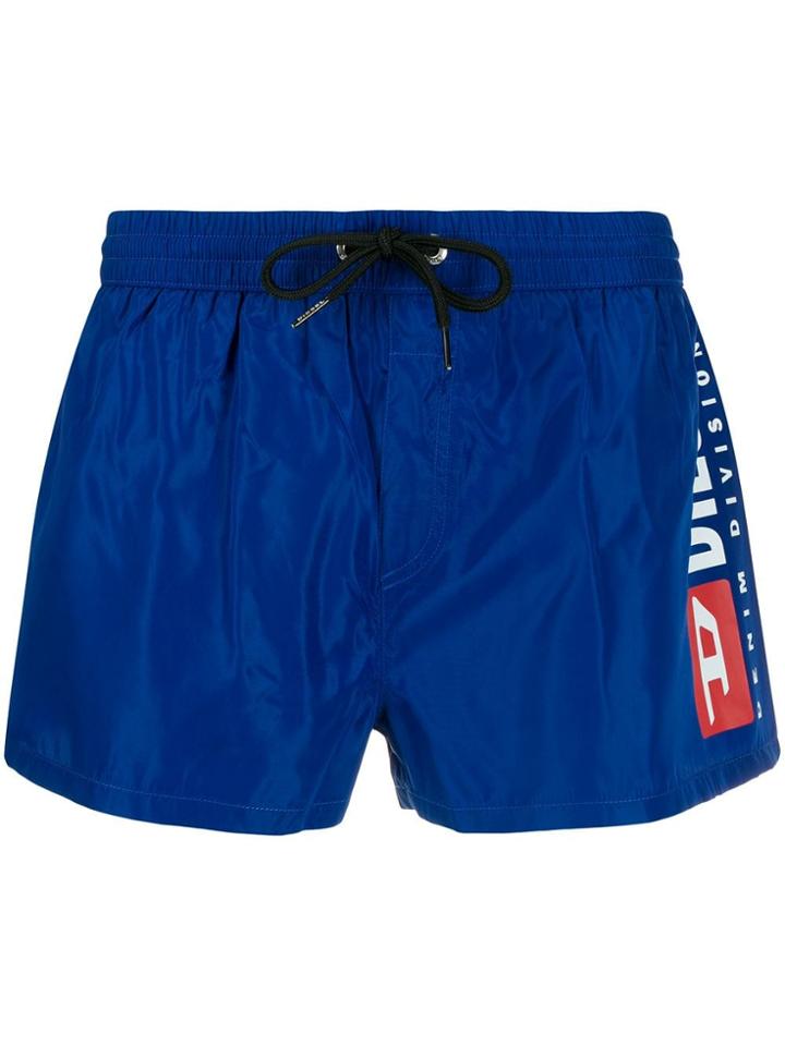 Diesel Logo Swim Shorts - Blue