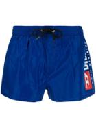 Diesel Logo Swim Shorts - Blue