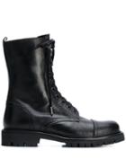Paris Texas Combat Lace-up Boots - Black