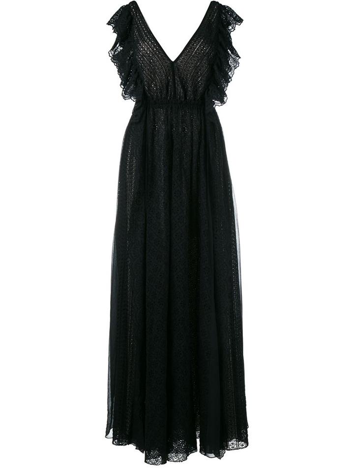 Philosophy Di Lorenzo Serafini Sleeveless Broderie Anglaise Full Length Dress