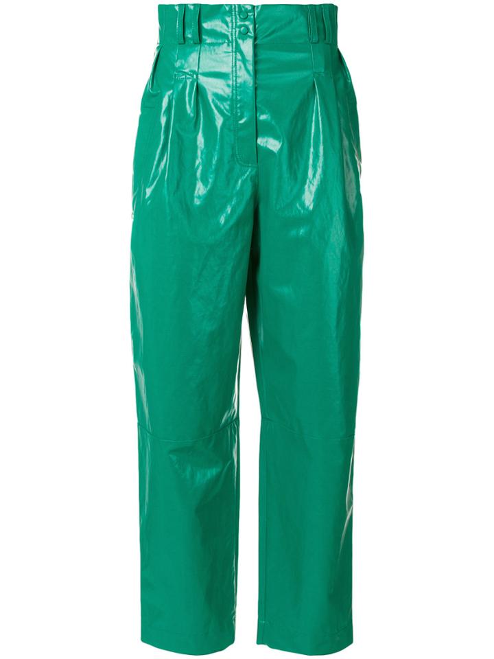Philosophy Di Lorenzo Serafini High-waisted Wide Leg Trousers - Green