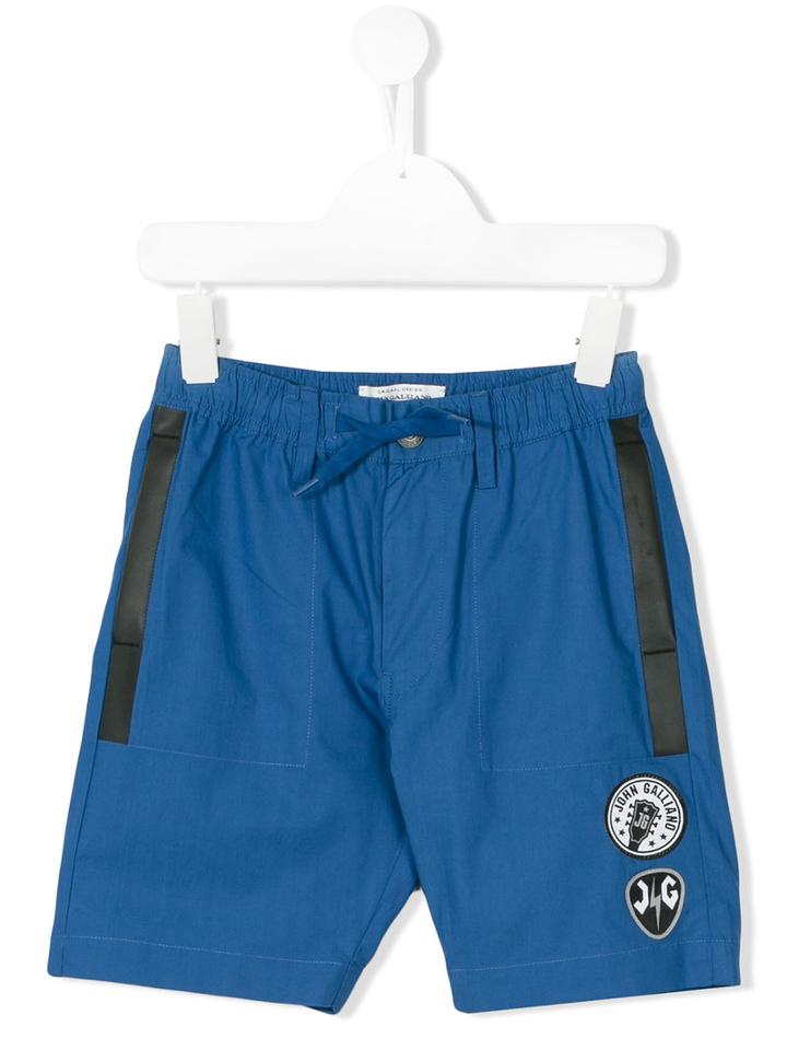 John Galliano Kids - Drawstring Shorts - Kids - Cotton - 4 Yrs, Blue