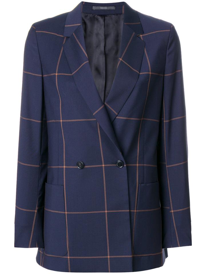 Paul Smith Checked Jacket - Blue