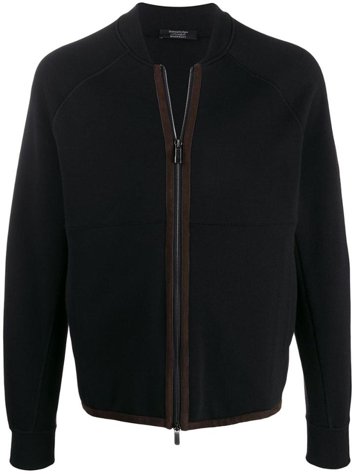 Ermenegildo Zegna Panelled Bomber Jacket - Black