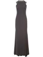 Badgley Mischka Long Sleeveless Dress - Brown