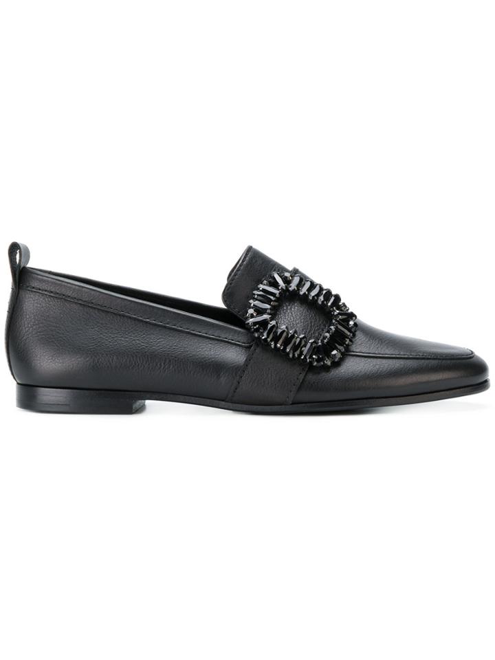 Kennel & Schmenger Embellished Buckle Loafers - Black