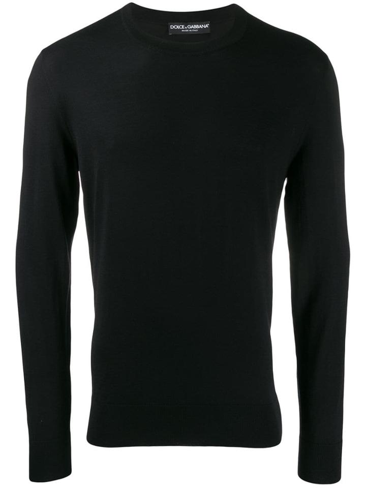 Dolce & Gabbana Round Neck Jumper - Black