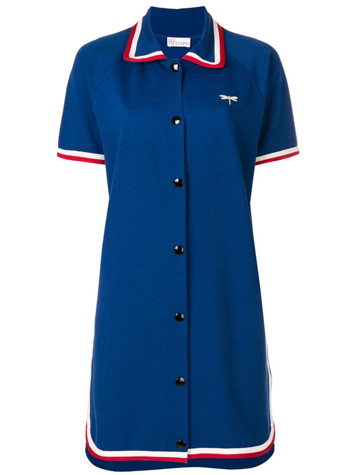 Red Valentino Buttoned Shirt Dress - Blue