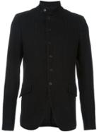 Ann Demeulemeester Band Collar Buttoned Jacket, Men's, Size: M, Black, Cotton/rayon