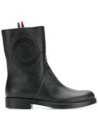 Moncler Leather Boots - Black