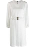Ps Paul Smith Long-sleeve Belted Dress - White