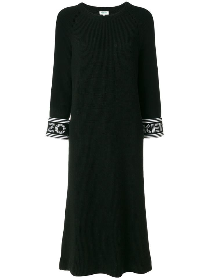 Kenzo Knitted Midi Dress - Black