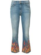 Mother - Insider Crop Fray Jeans - Women - Cotton/polyester/spandex/elastane - 24, Blue, Cotton/polyester/spandex/elastane