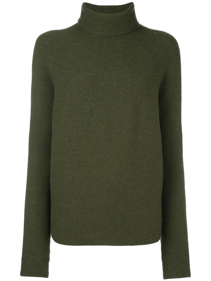 Christian Wijnants Turtleneck Jumper, Women's, Size: Medium, Green, Virgin Wool